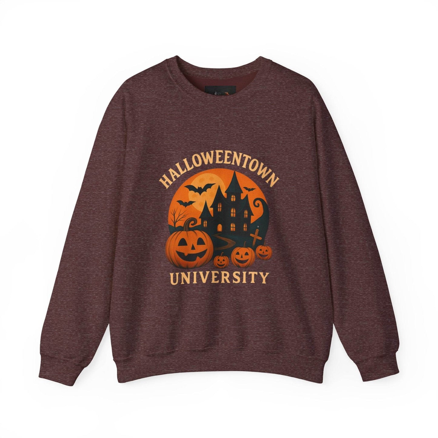 Halloween Town Crewneck Sweatshirt, Cozy Sweatshirt for Fall, Unisex Halloween Apparel, Spooky Season Gift, Halloween University Sweatshirt - IntuitiveEncBoutique