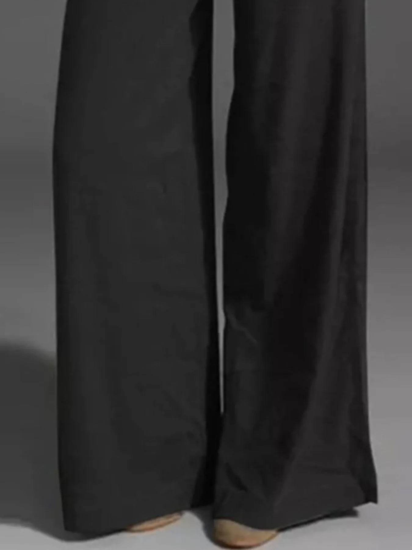 Full Size Wide Leg Pants with Pockets Plus Size - IntuitiveEncBoutique