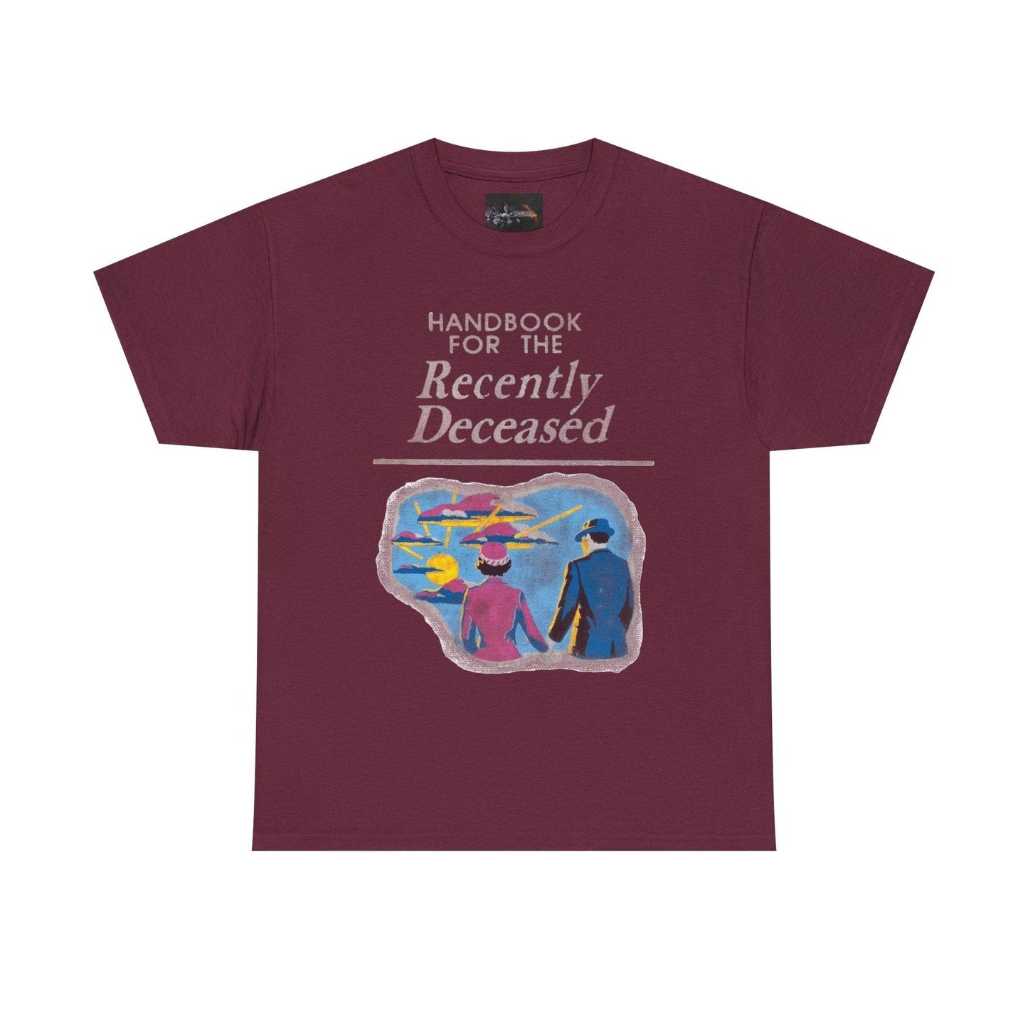 Vintage-Inspired Unisex Tee, Handbook for the Recently Deceased Shirt, Cool Graphic Tee, Unique Gift for Death Awareness, Halloween Costume - IntuitiveEncBoutique