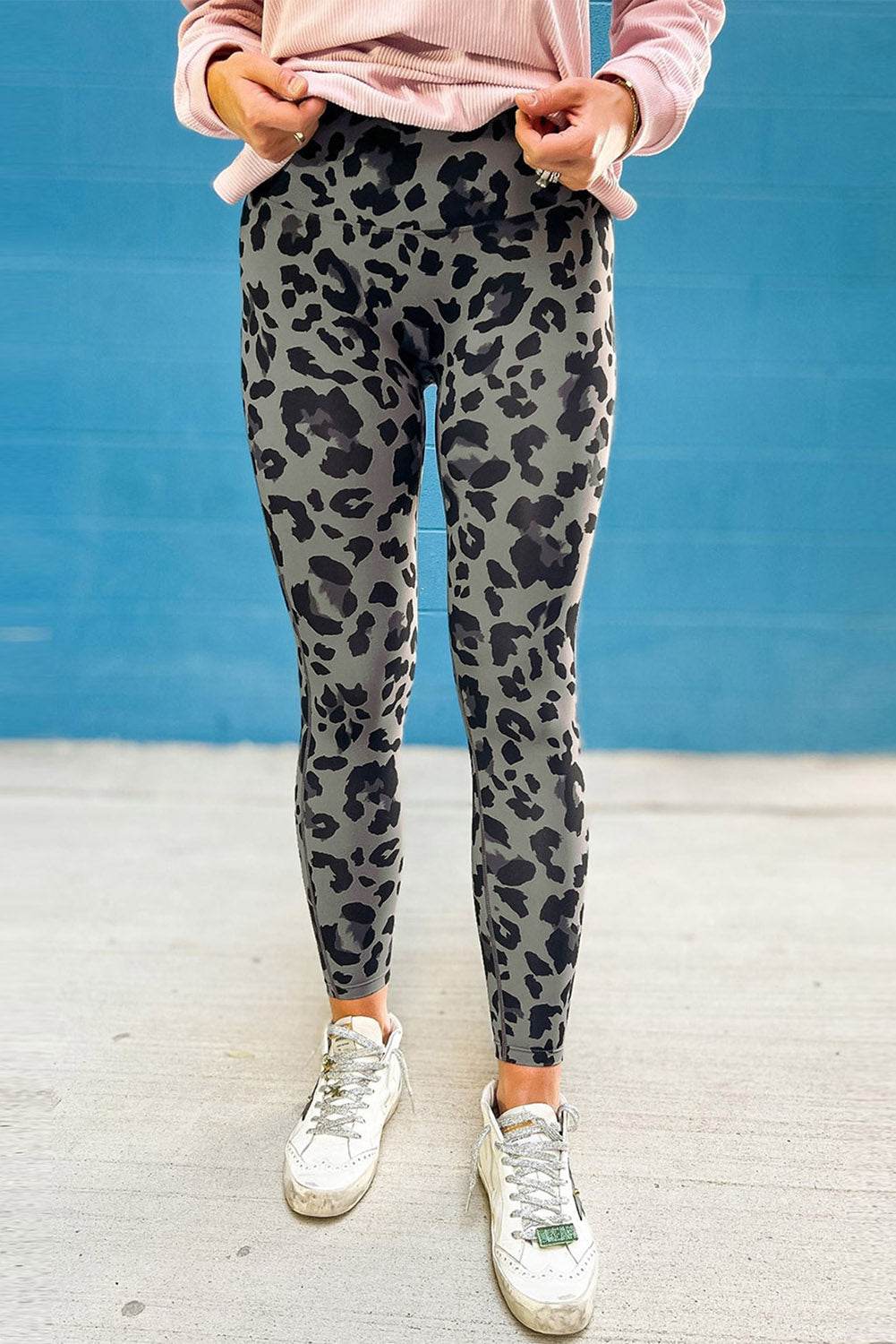 Green Classic Leopard Print Active Leggings - IntuitiveEncBoutique