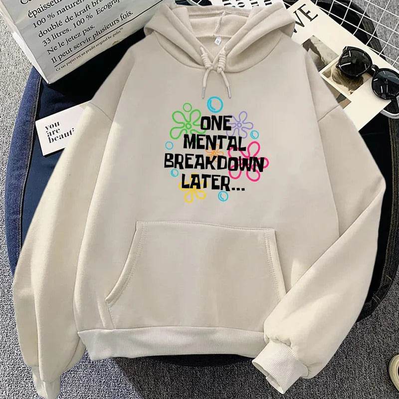Spring Letter Pattern Printed Hooded Sweatshirt Unisex Long Sleeve Casual Jacket Trendy Student Versatile - IntuitiveEncBoutique