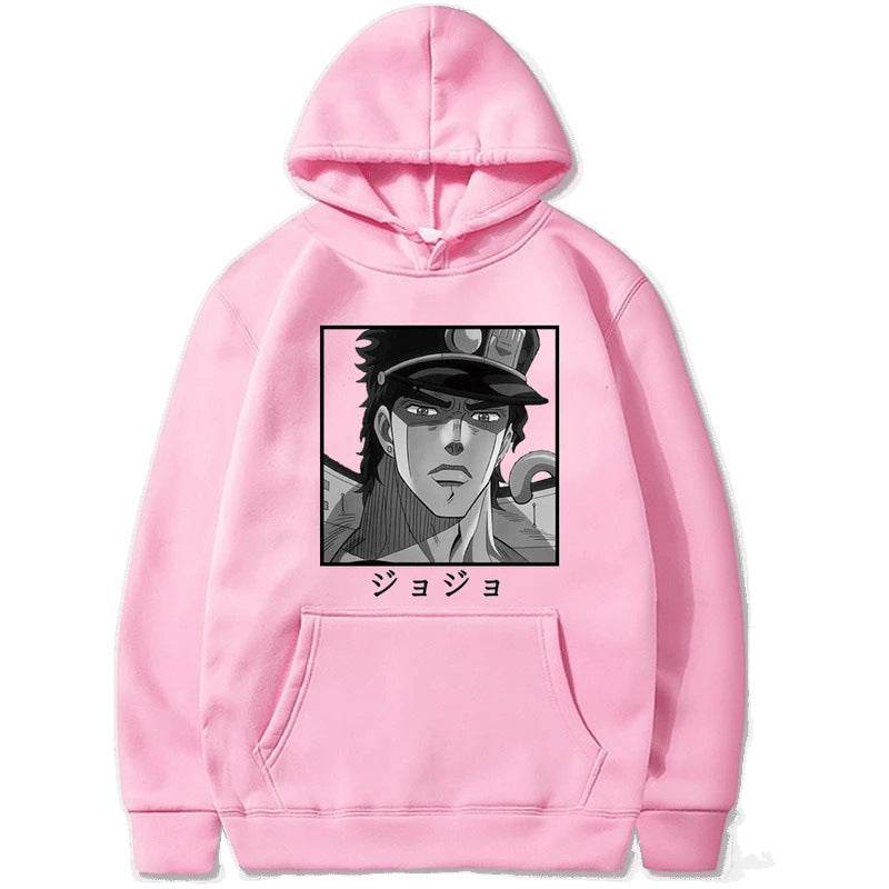 JOJO's Bizarre Adventure Anime Print Hooded Sweatshirt Unisex Long Sleeve Casual Jacket - IntuitiveEncBoutique