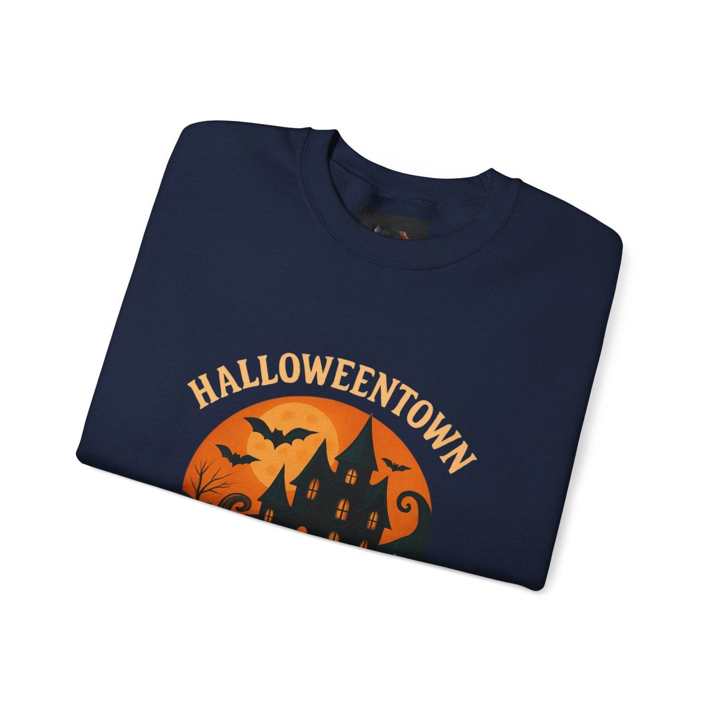 Halloween Town Crewneck Sweatshirt, Cozy Sweatshirt for Fall, Unisex Halloween Apparel, Spooky Season Gift, Halloween University Sweatshirt - IntuitiveEncBoutique