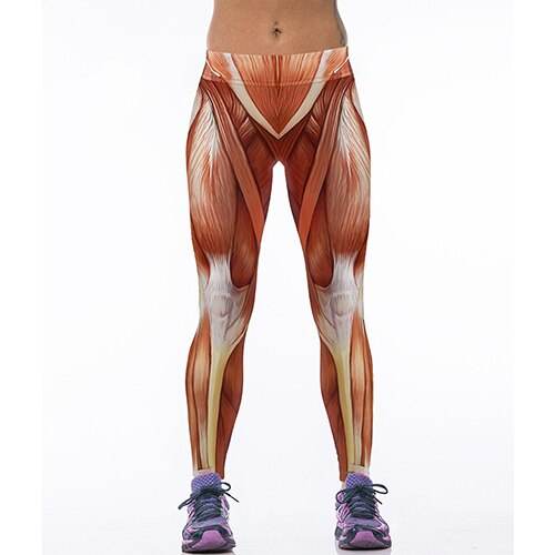Strong Muscles Printed Leggings Women Compression Pantalones Mujer Fitness Pants - IntuitiveEncBoutique