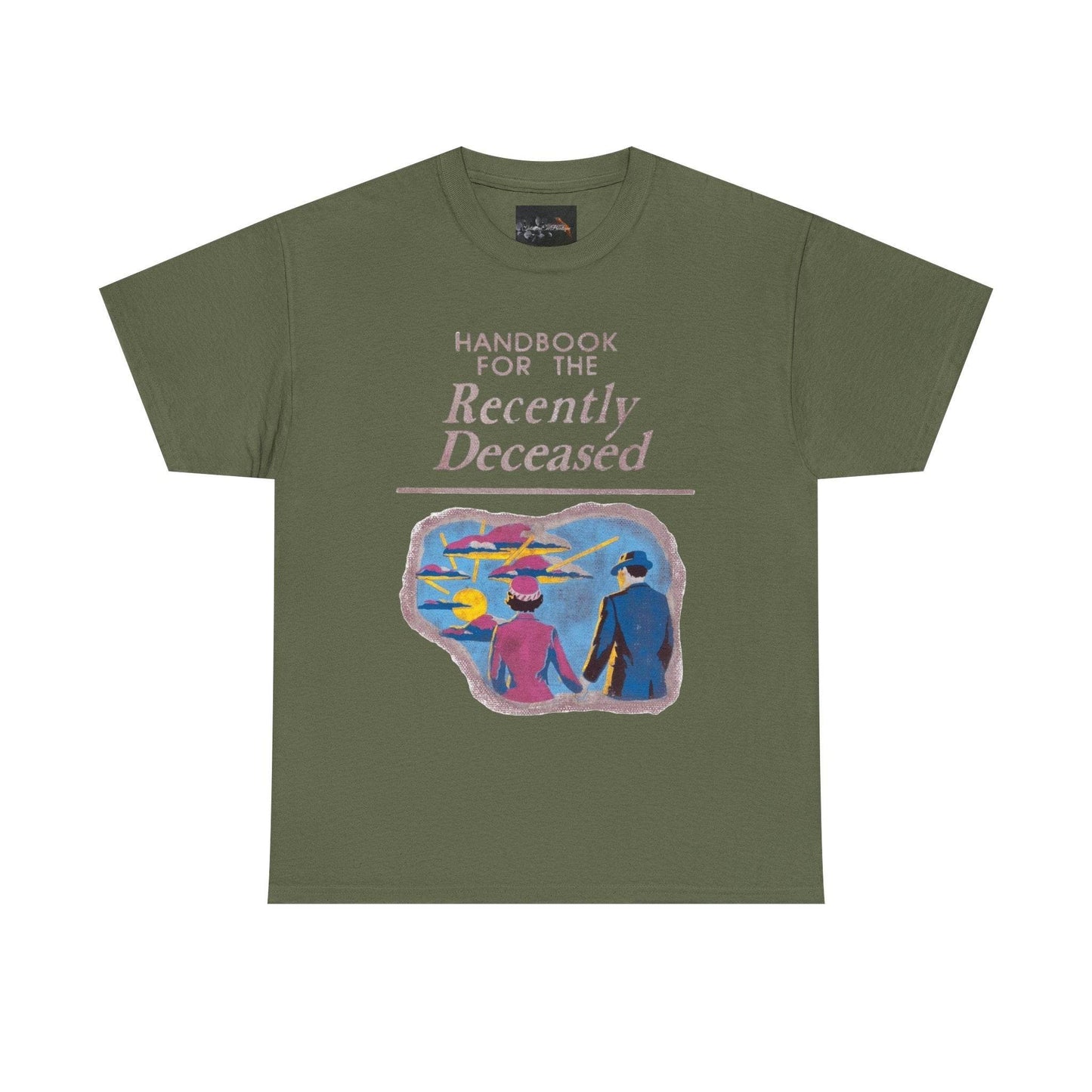 Vintage-Inspired Unisex Tee, Handbook for the Recently Deceased Shirt, Cool Graphic Tee, Unique Gift for Death Awareness, Halloween Costume - IntuitiveEncBoutique