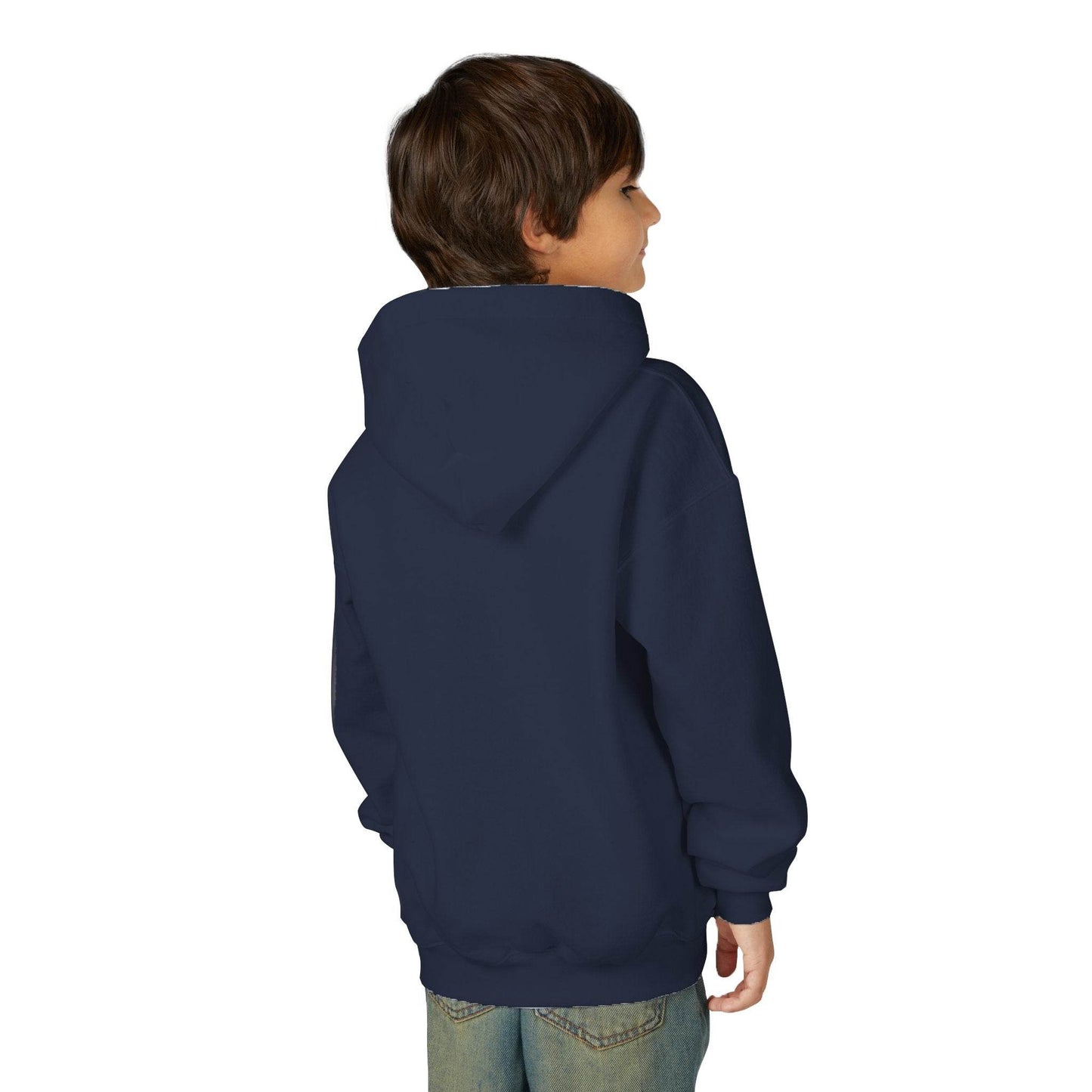 Youth Ghostly Glam Hoodie, Cute Ghost Design Sweatshirt, Halloween Apparel, Halloween Costume, Kids Hooded Sweatshirt - IntuitiveEncBoutique