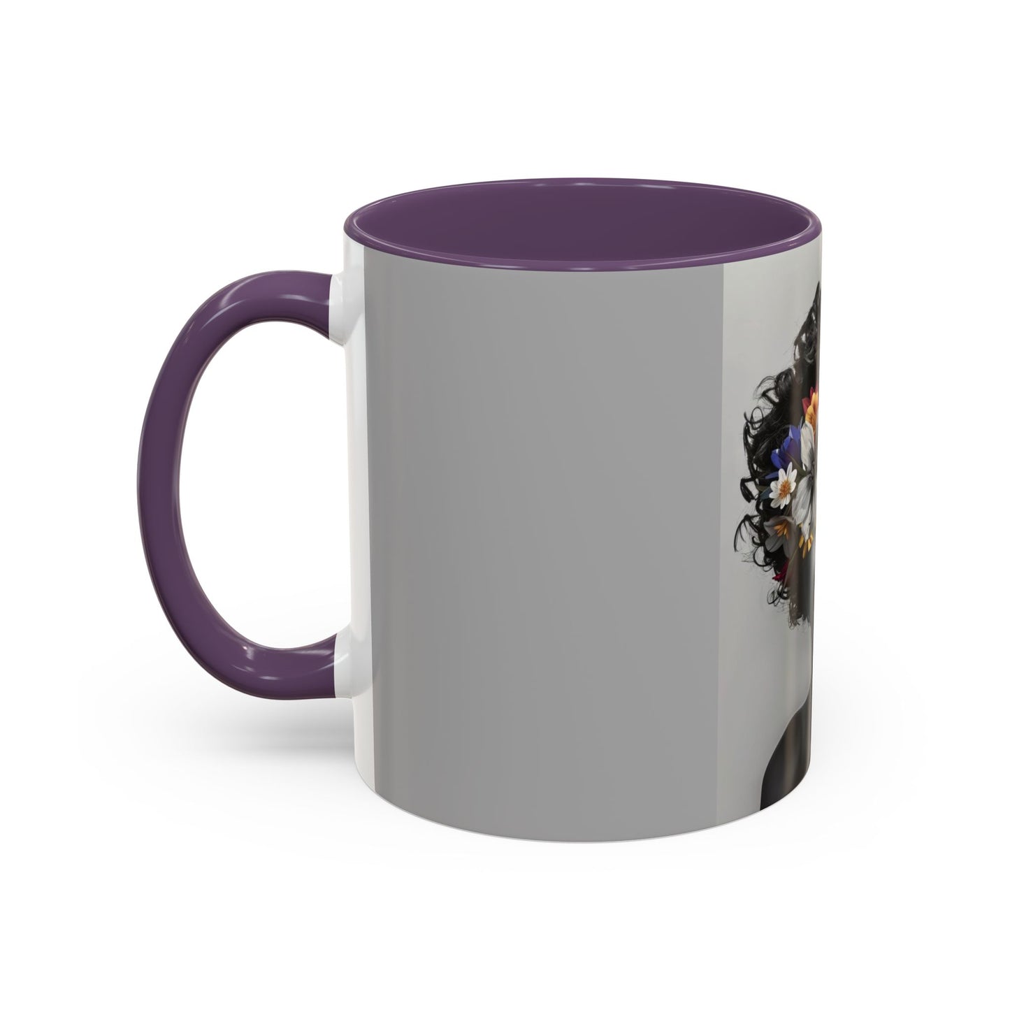 Floral Black Beauty Coffee Mug | Inspirational Drinkware for Coffee Lovers, Unique Gift for Her, Home Decor, Flower Lover's Mug