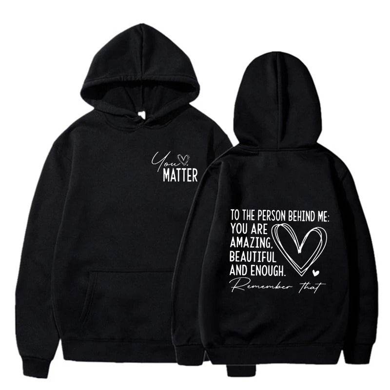 SingerLetter Print Hooded Sweatshirt Unisex Long Sleeve Casual Top Jacket - IntuitiveEncBoutique