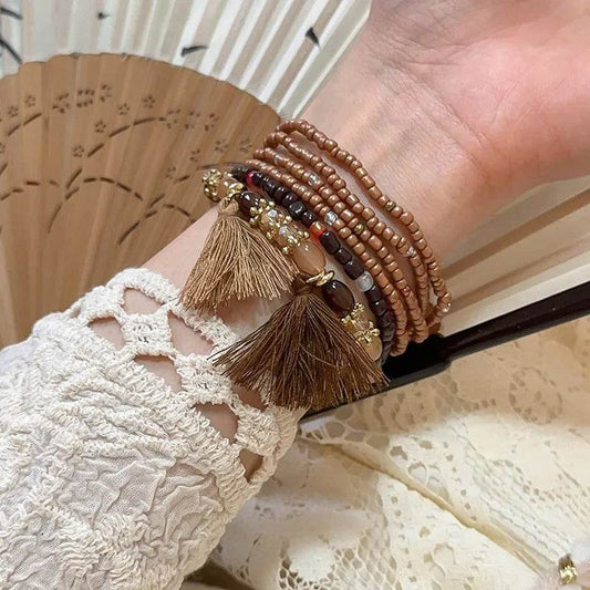 Tassel Rice Bead Bracelet - IntuitiveEncBoutique