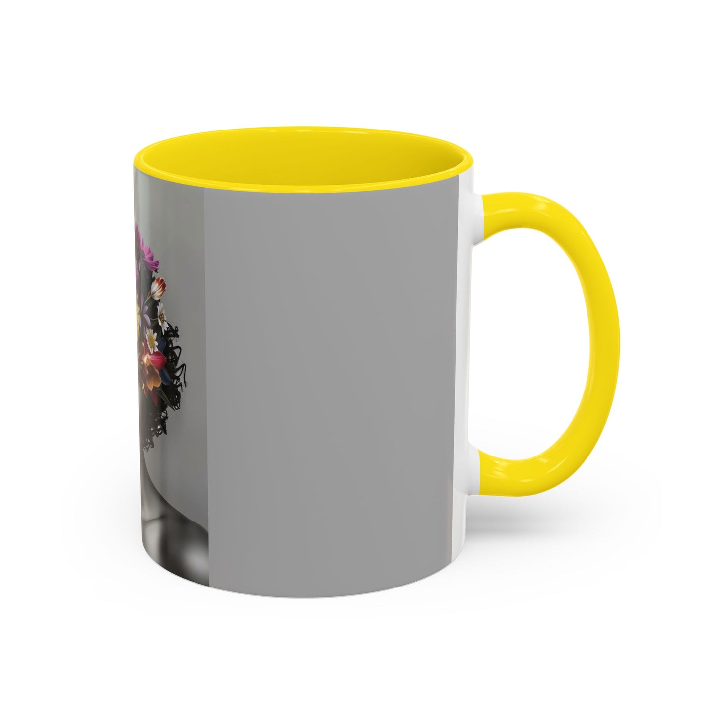 Floral Black Beauty Coffee Mug | Inspirational Drinkware for Coffee Lovers, Unique Gift for Her, Home Decor, Flower Lover's Mug
