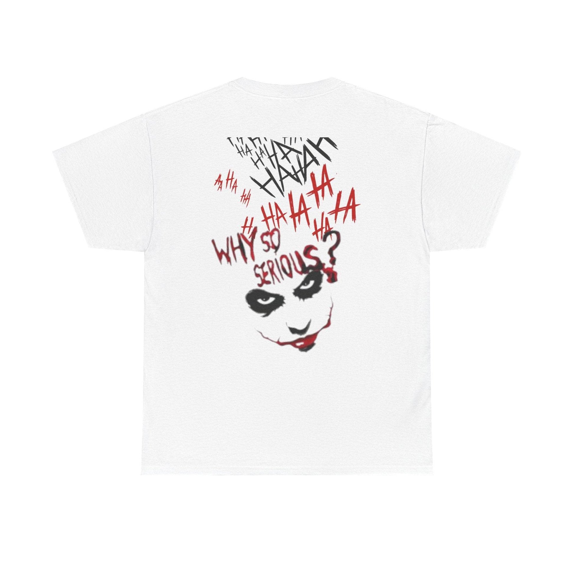 Unisex Heavy Cotton Tee - Joker Inspired Graphic Tee, Casual Wear, Perfect for Halloween, Movie Fans, Gift Idea, Streetwear - IntuitiveEncBoutique