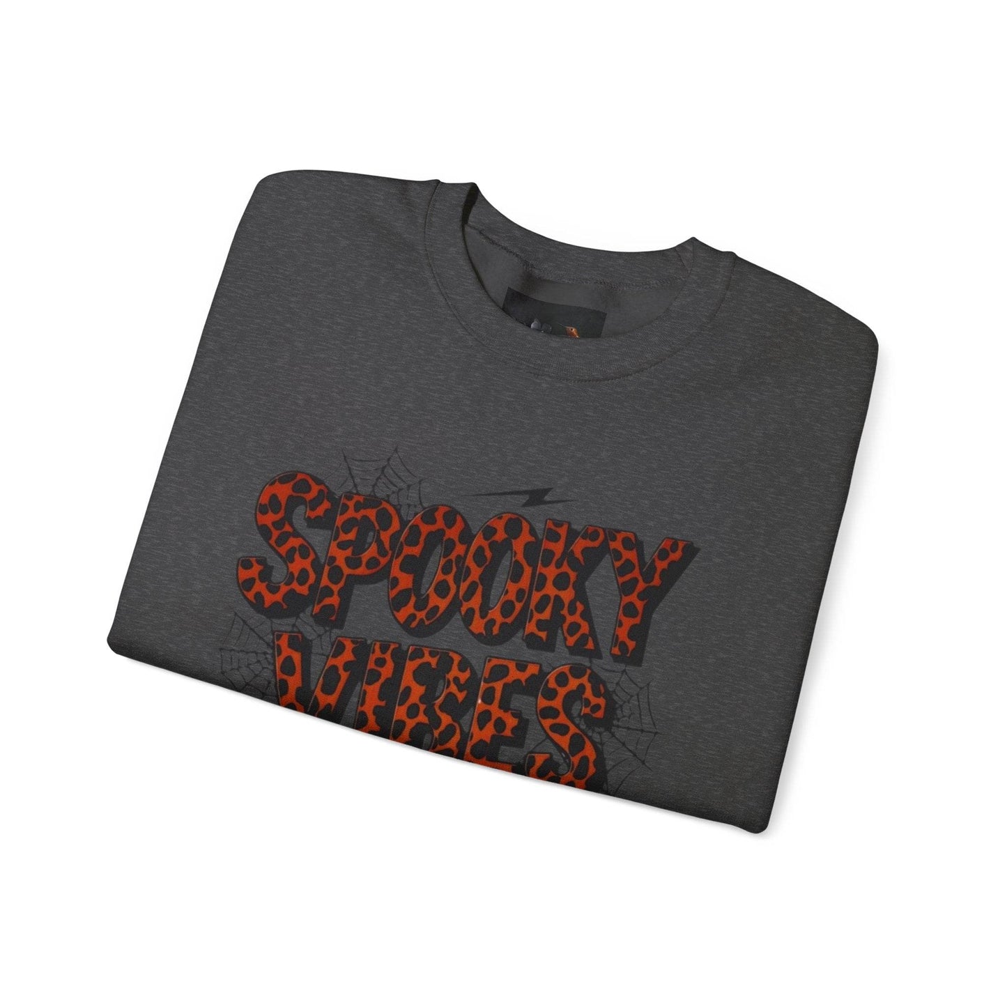 Spooky Vibes Sweatshirt - Halloween Crewneck, Unisex Cozy Jumper, Fall Fashion, Ghosts & Ghouls, Casual Wear, Fun Gift - IntuitiveEncBoutique