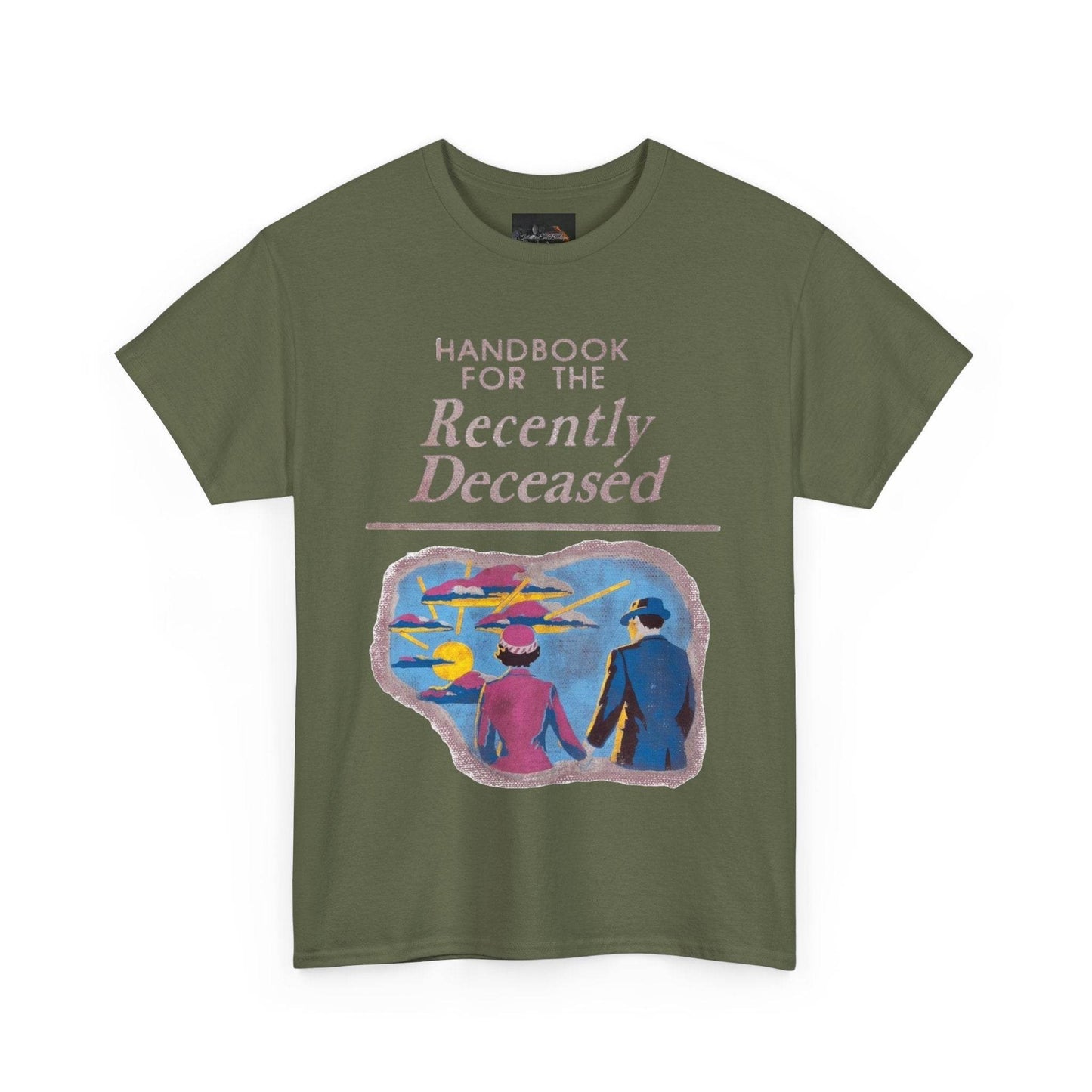 Vintage-Inspired Unisex Tee, Handbook for the Recently Deceased Shirt, Cool Graphic Tee, Unique Gift for Death Awareness, Halloween Costume - IntuitiveEncBoutique