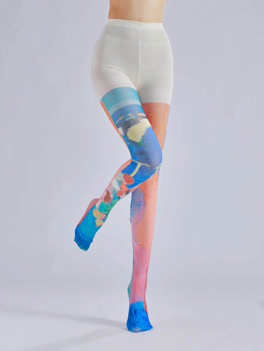 Small group patterned pantyhose with colorful silk stockings - IntuitiveEncBoutique