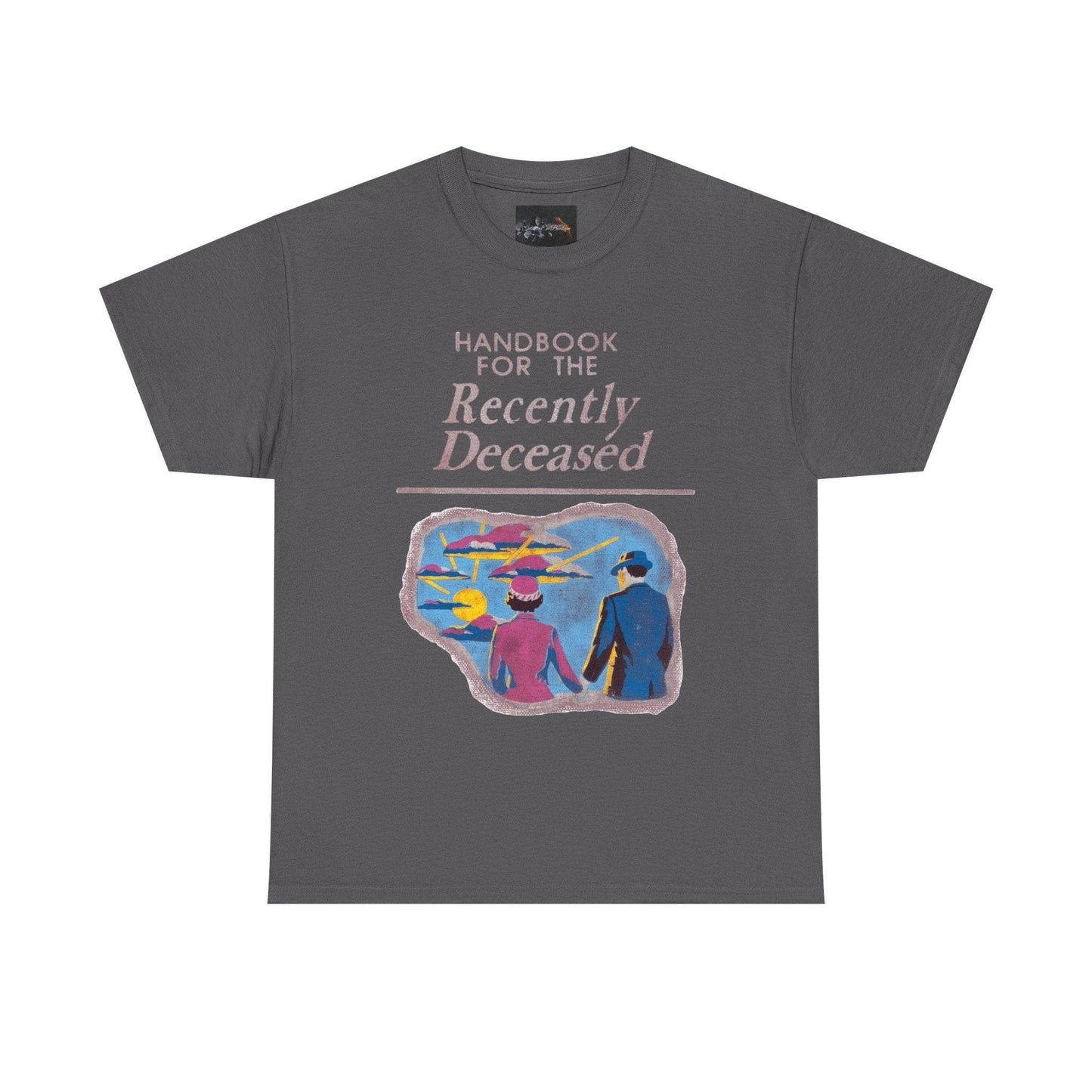 Vintage-Inspired Unisex Tee, Handbook for the Recently Deceased Shirt, Cool Graphic Tee, Unique Gift for Death Awareness, Halloween Costume - IntuitiveEncBoutique