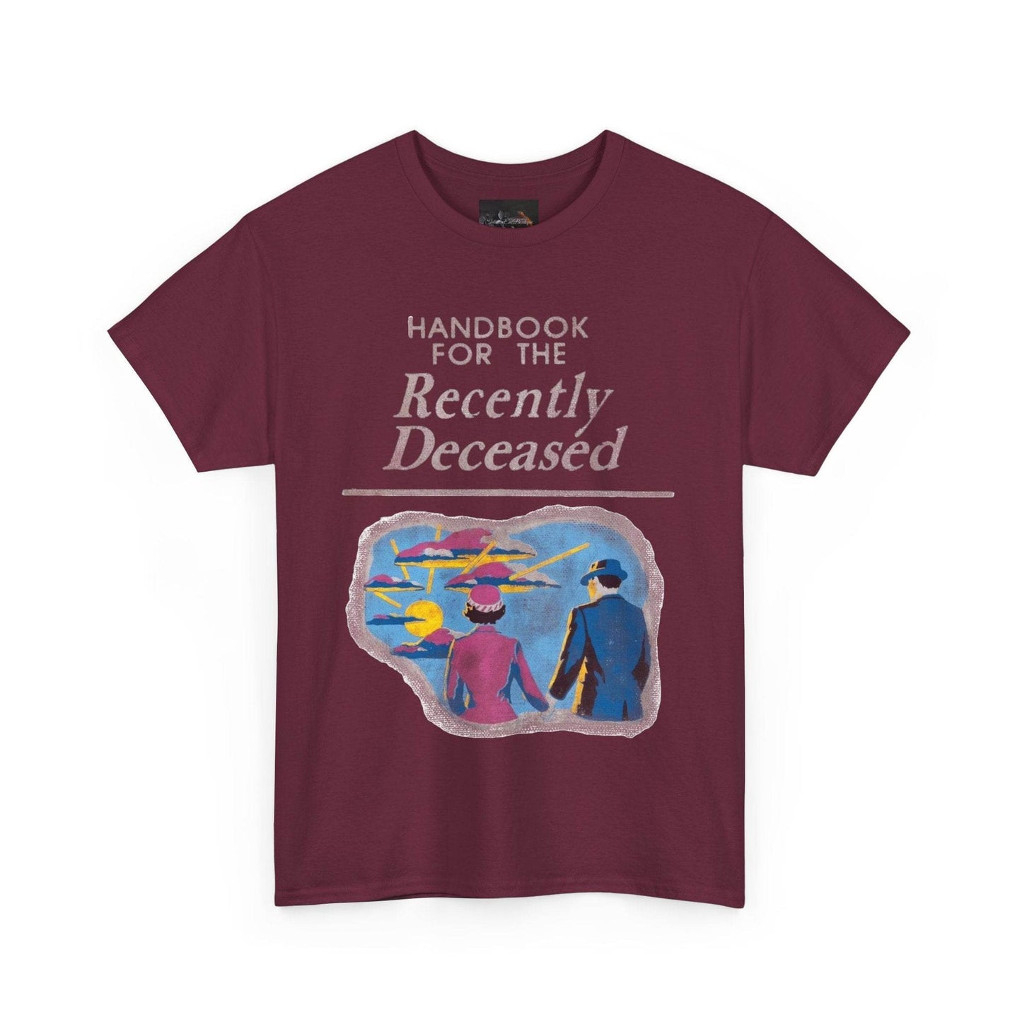 Vintage-Inspired Unisex Tee, Handbook for the Recently Deceased Shirt, Cool Graphic Tee, Unique Gift for Death Awareness, Halloween Costume - IntuitiveEncBoutique