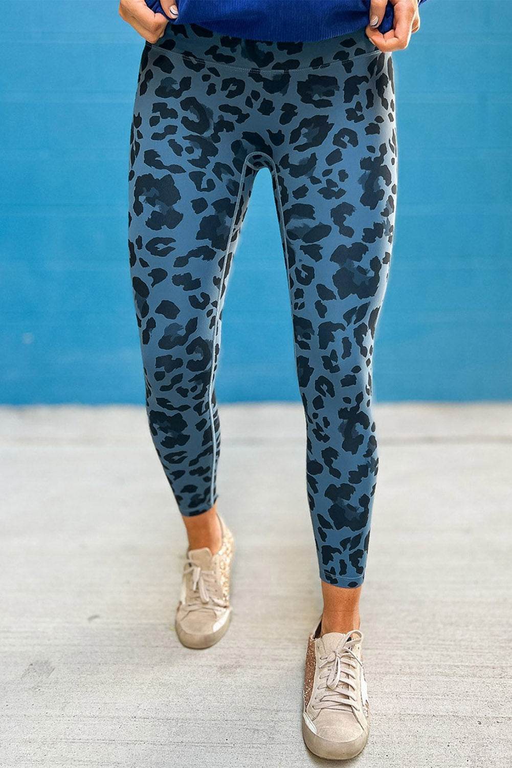 Green Classic Leopard Print Active Leggings - IntuitiveEncBoutique