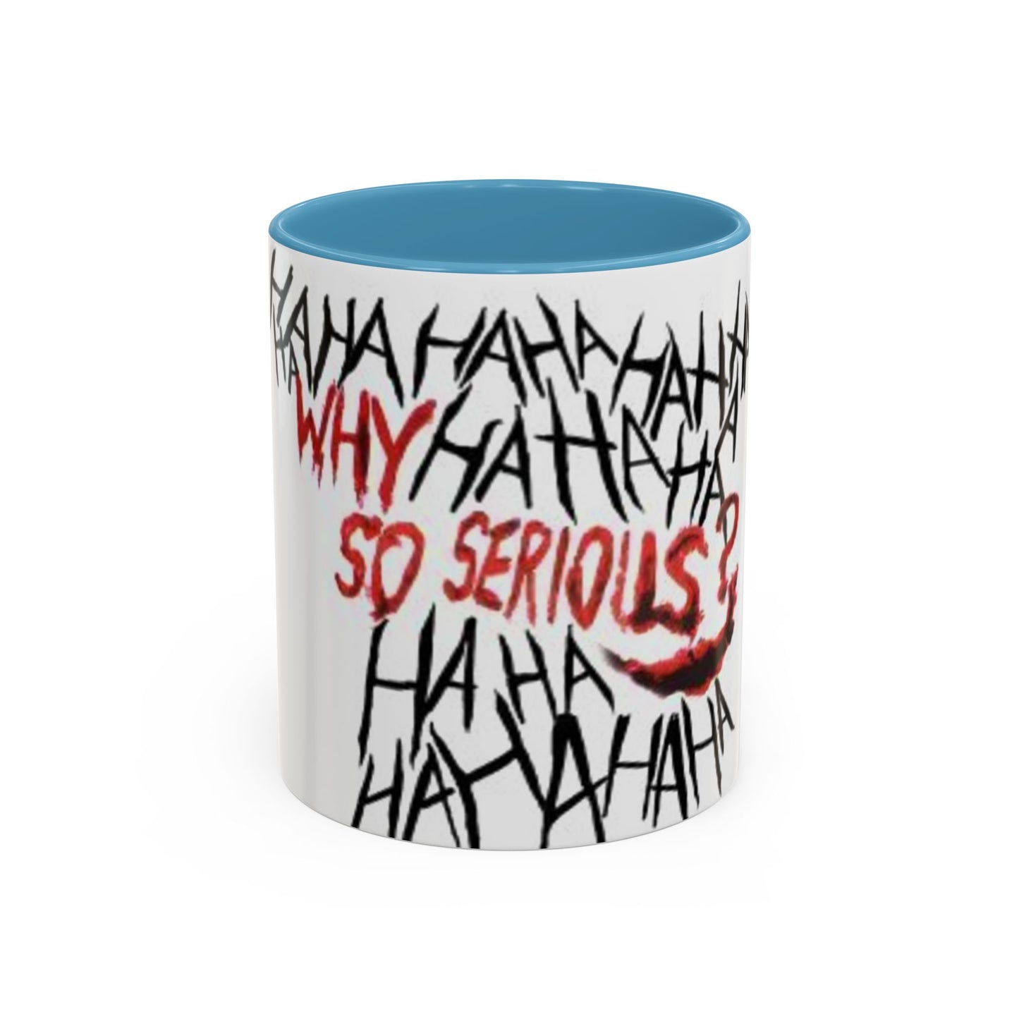 Why So Serious? Accent Coffee Mug | Funny Joker Gift, Office Decor, Birthday Present, Unique Ceramic Cup, Comic Enthusiast