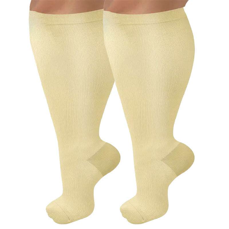 Plus size compression socks super wide calf and knee length socks men - IntuitiveEncBoutique