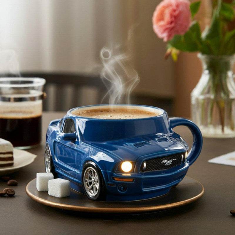 Car-Shaped Stainless Steel Coffee Mug – Handmade, Durable, Novelty Office Cup, Ideal Gift for Car Fans - IntuitiveEncBoutique