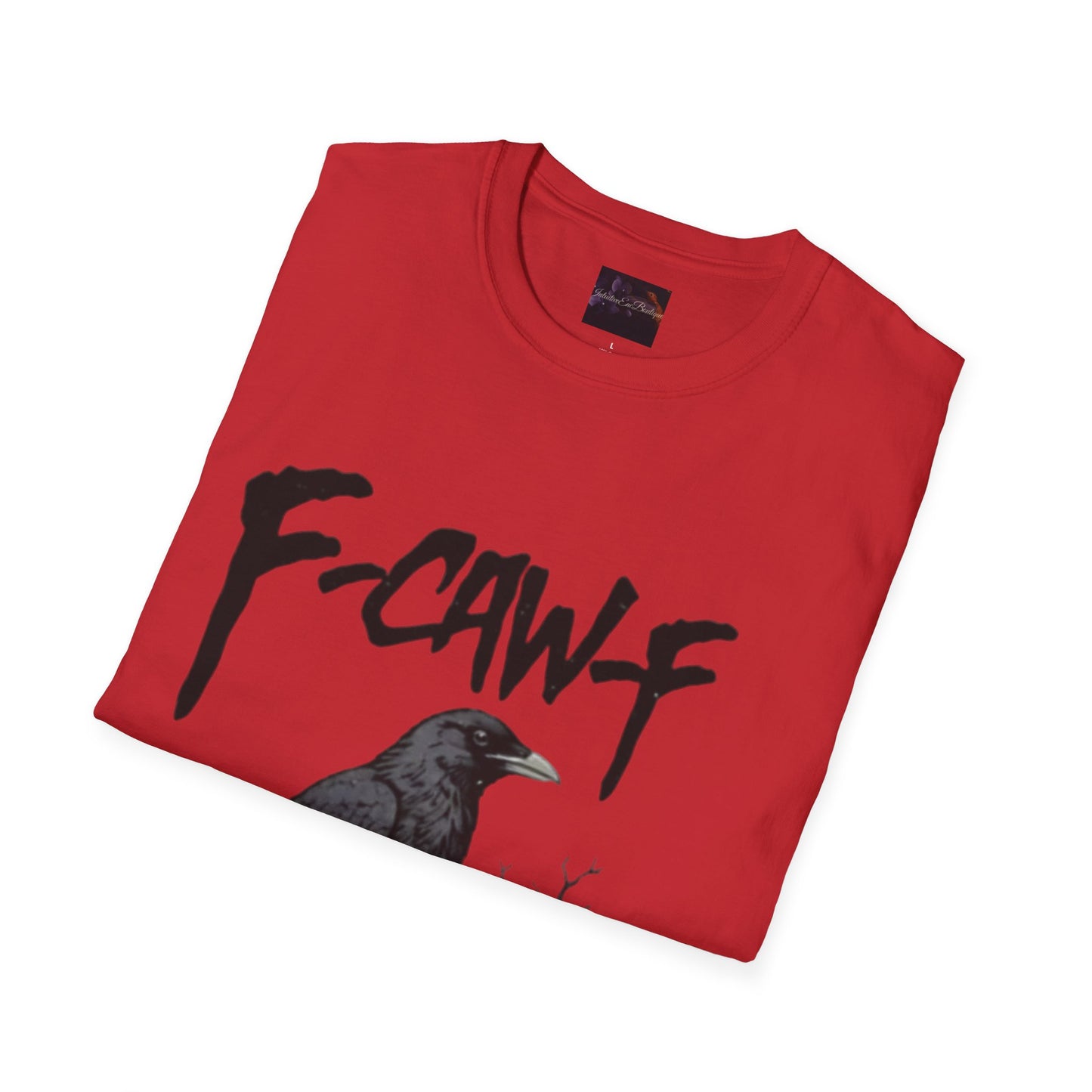 F-Caw-F Unisex Softstyle T-Shirt | Casual Wear, Bird Lover Gift, Trendy Fashion, Outdoor Adventure Tee, Eco-Friendly Apparel