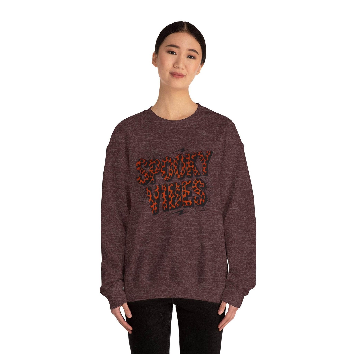 Spooky Vibes Sweatshirt - Halloween Crewneck, Unisex Cozy Jumper, Fall Fashion, Ghosts & Ghouls, Casual Wear, Fun Gift - IntuitiveEncBoutique