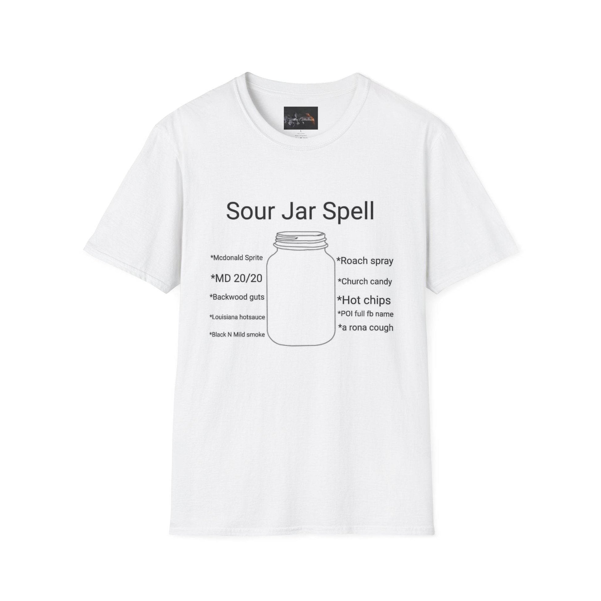 Sour Jar Spell T-Shirt for Witches, Unisex Softstyle Tee, Ideal for Magical Practitioners, Spell Casting, Witchcraft Gift, Summer Solstice - IntuitiveEncBoutique
