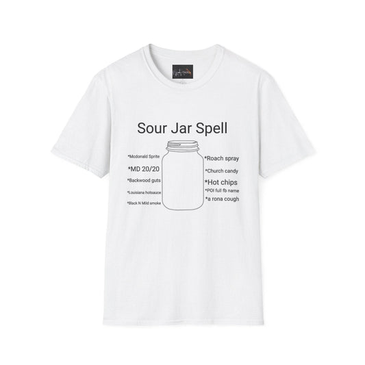 Sour Jar Spell T-Shirt for Witches, Unisex Softstyle Tee, Ideal for Magical Practitioners, Spell Casting, Witchcraft Gift, Summer Solstice - IntuitiveEncBoutique