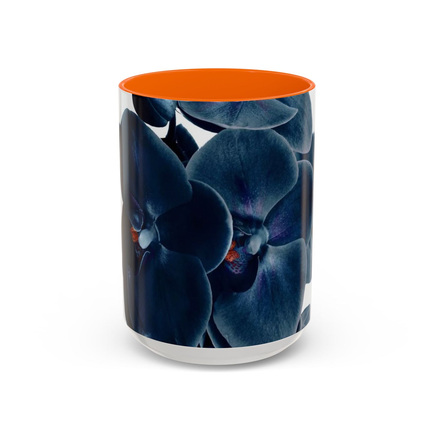 Elegant Orchid Accent Coffee Mug: Floral Drinkware for Home, Office, Gift, Mother's Day, Housewarming
