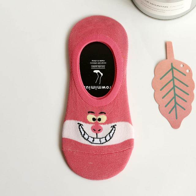 Summer Cartoon Cotton Thin Women's Boat Socks - IntuitiveEncBoutique