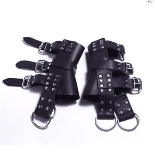 Black Adult Products Manufacturer Erotic Products Suspension Foot Restraints Hanging Stainless Steel Handcuffs and Leg Cuffs - IntuitiveEncBoutique