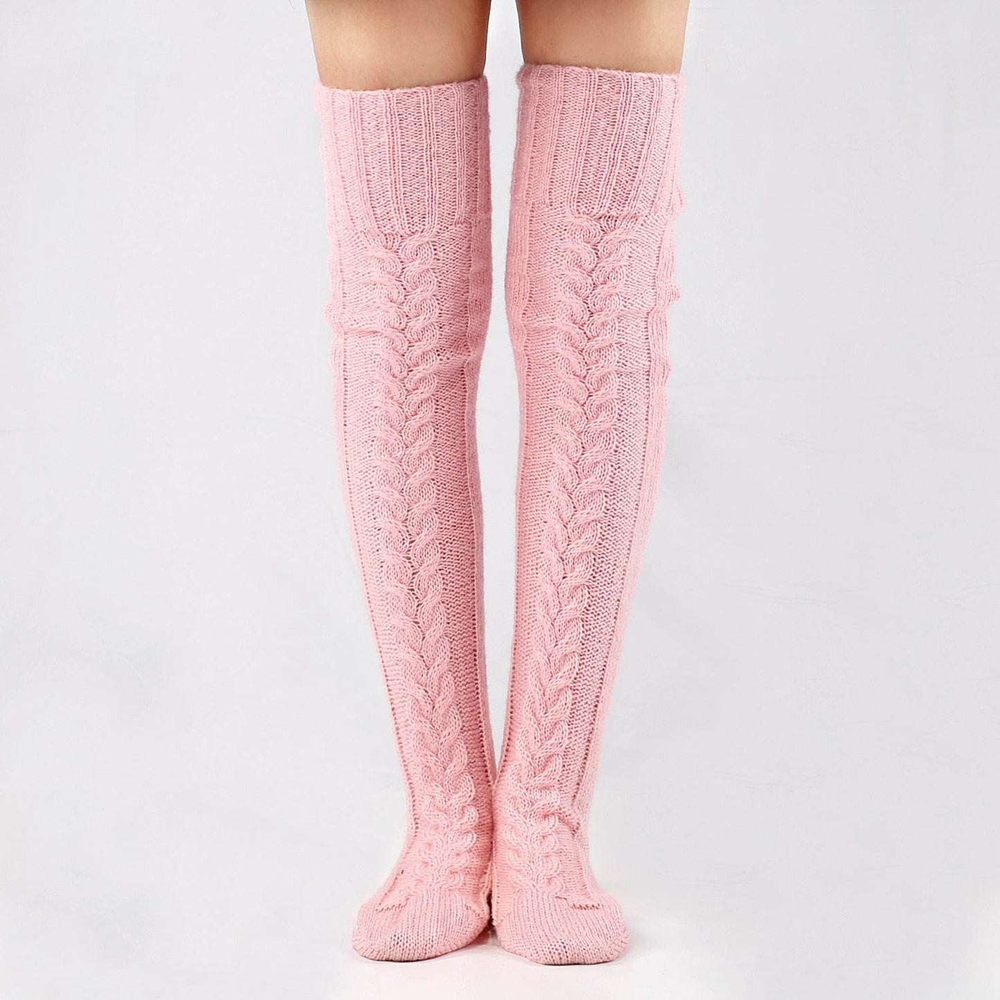 Autumn And Winter Knitting Knee Length Stockings Women's Lengthened Floor Stockings Wool Pile Stockings - IntuitiveEncBoutique
