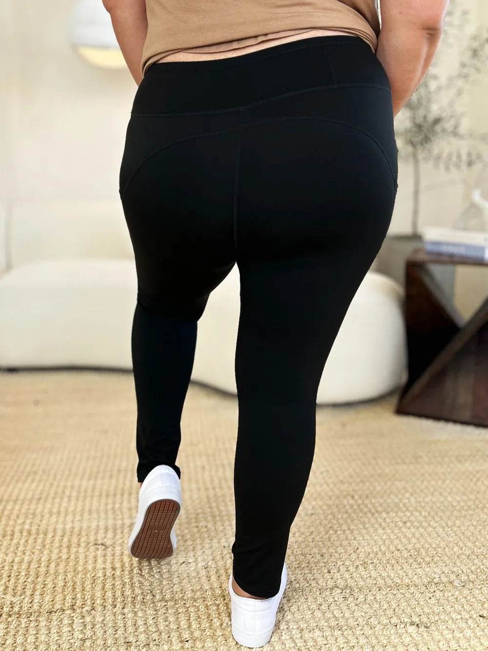 Wide Waistband Sports Leggings - IntuitiveEncBoutique