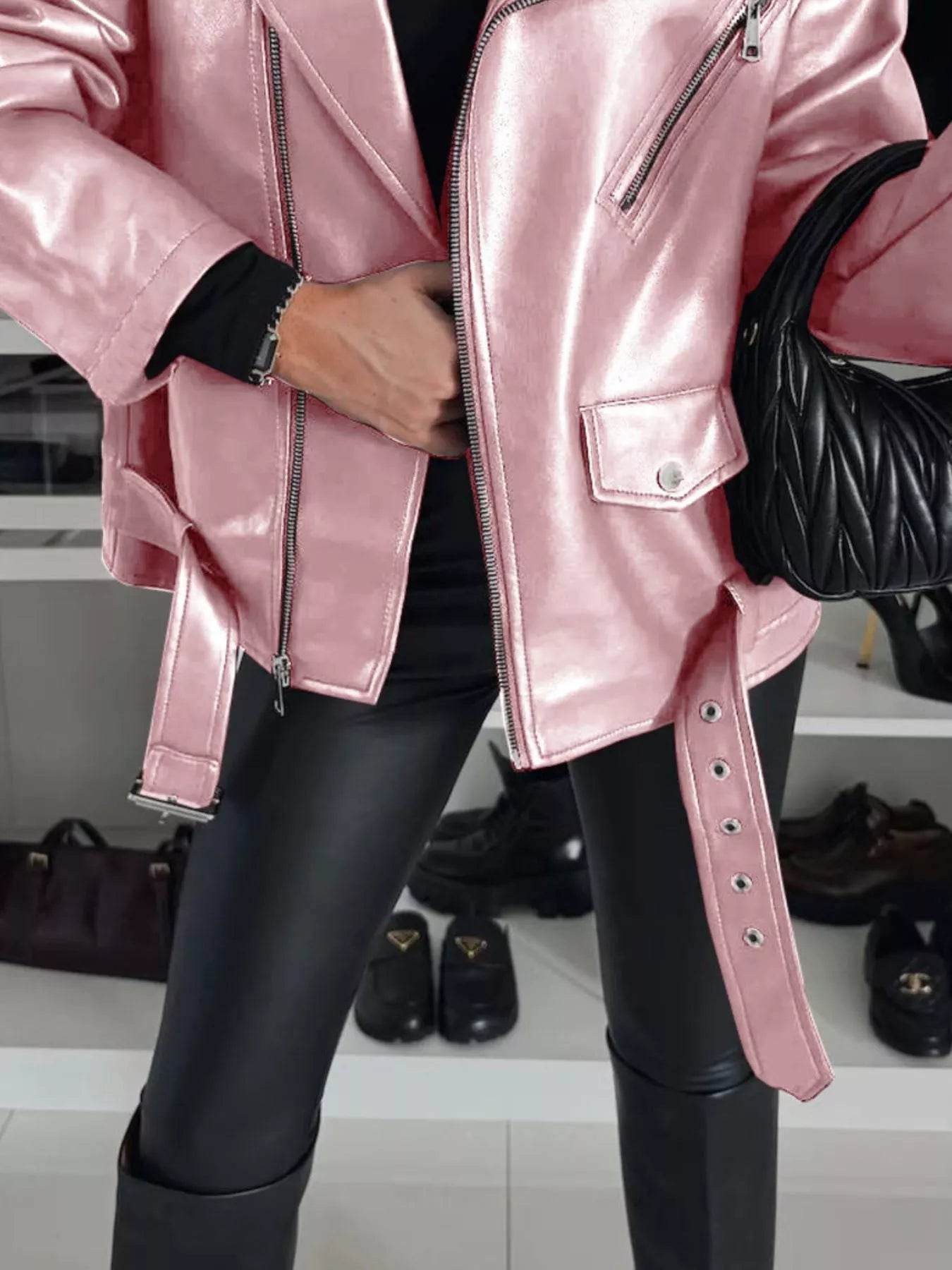 Full Size Zip Up Long Sleeve Jacket Plus Size - IntuitiveEncBoutique