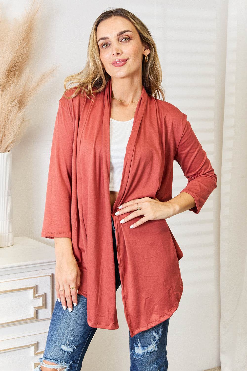 Culture Code Full Size Open Front Cardigan - IntuitiveEncBoutique