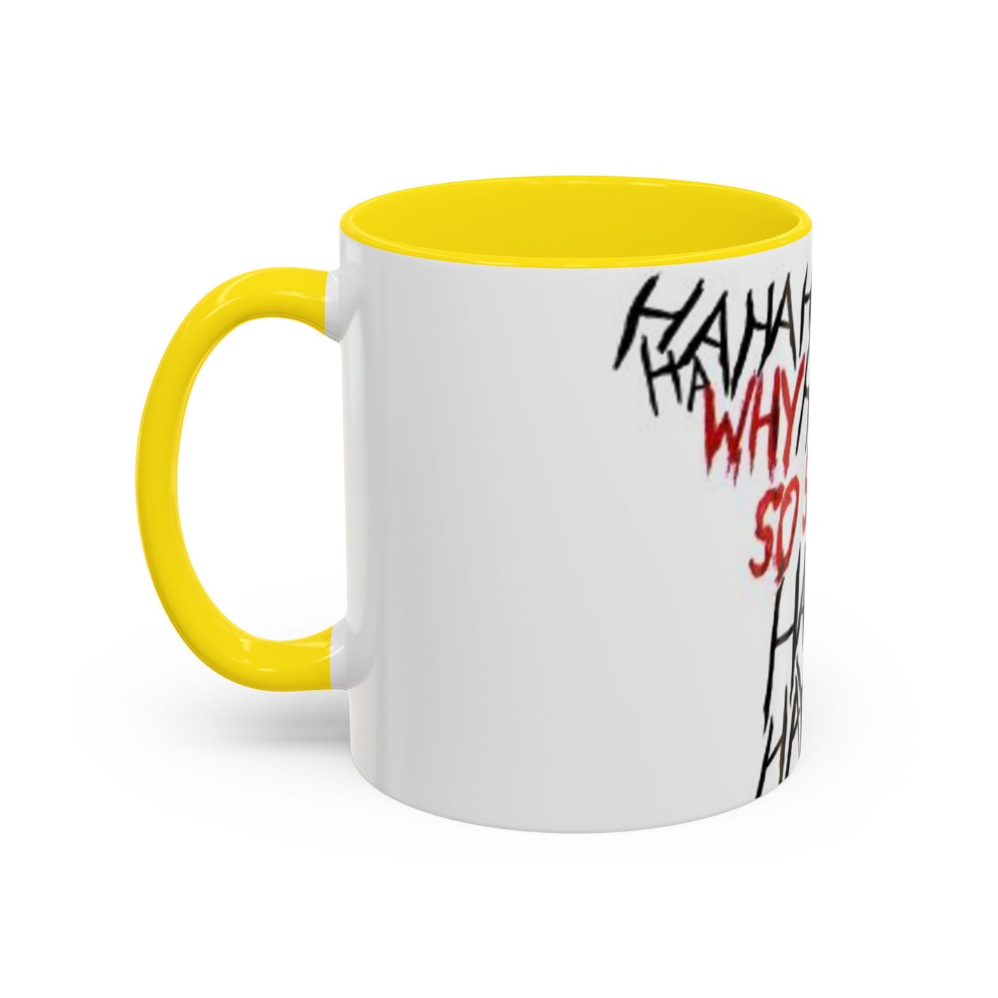 Why So Serious? Accent Coffee Mug | Funny Joker Gift, Office Decor, Birthday Present, Unique Ceramic Cup, Comic Enthusiast
