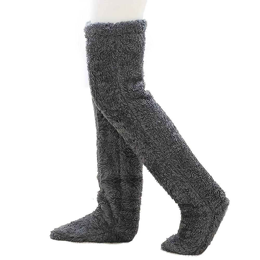 Thick leg warmers, knee pads, warm plush pants, long leg exposed socks - IntuitiveEncBoutique