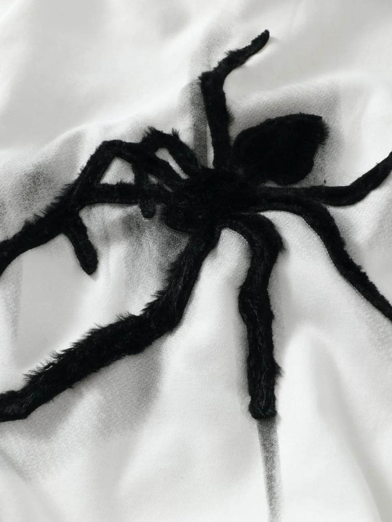 Men's Spider Graphic Oversized Hoodie with Side Button Details - IntuitiveEncBoutique