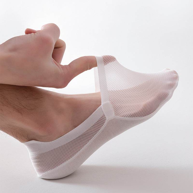 thin breathable mesh boat socks short socks shallow mouth ice silk invisible socks  - IntuitiveEncBoutique