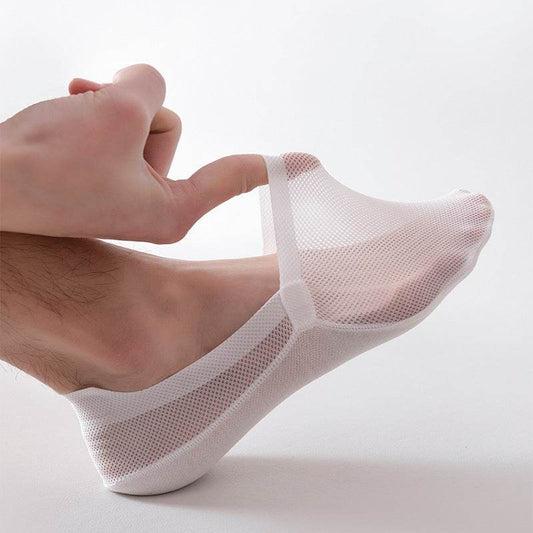thin breathable mesh boat socks short socks shallow mouth ice silk invisible socks  - IntuitiveEncBoutique