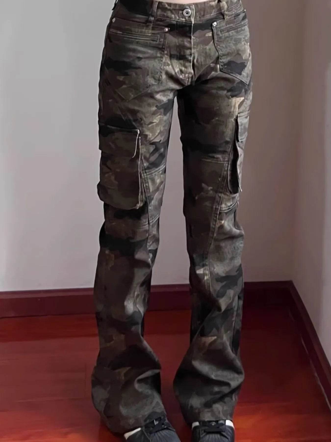 Men's Full Size Camouflage Cargo Jeans Plus Size - IntuitiveEncBoutique