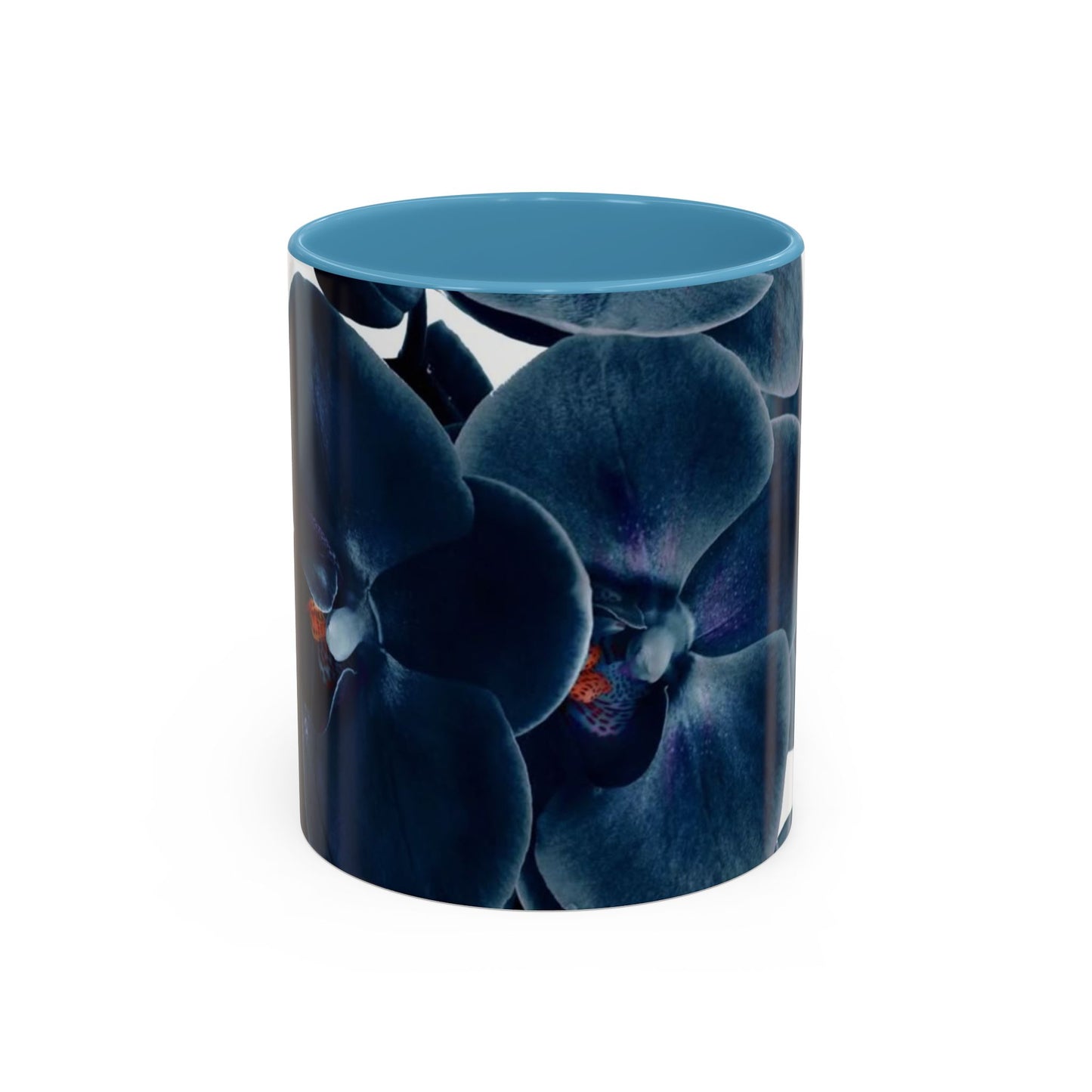 Elegant Orchid Accent Coffee Mug: Floral Drinkware for Home, Office, Gift, Mother's Day, Housewarming