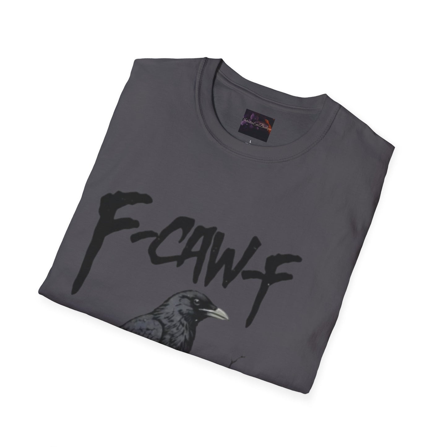 F-Caw-F Unisex Softstyle T-Shirt | Casual Wear, Bird Lover Gift, Trendy Fashion, Outdoor Adventure Tee, Eco-Friendly Apparel