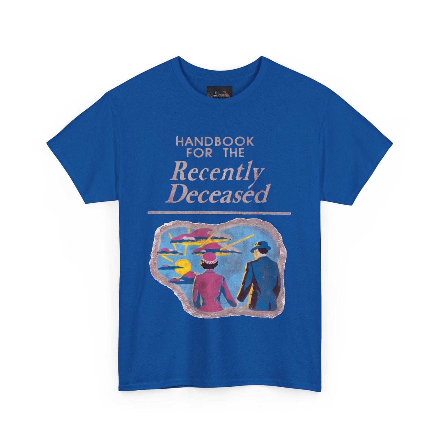 Vintage-Inspired Unisex Tee, Handbook for the Recently Deceased Shirt, Cool Graphic Tee, Unique Gift for Death Awareness, Halloween Costume - IntuitiveEncBoutique