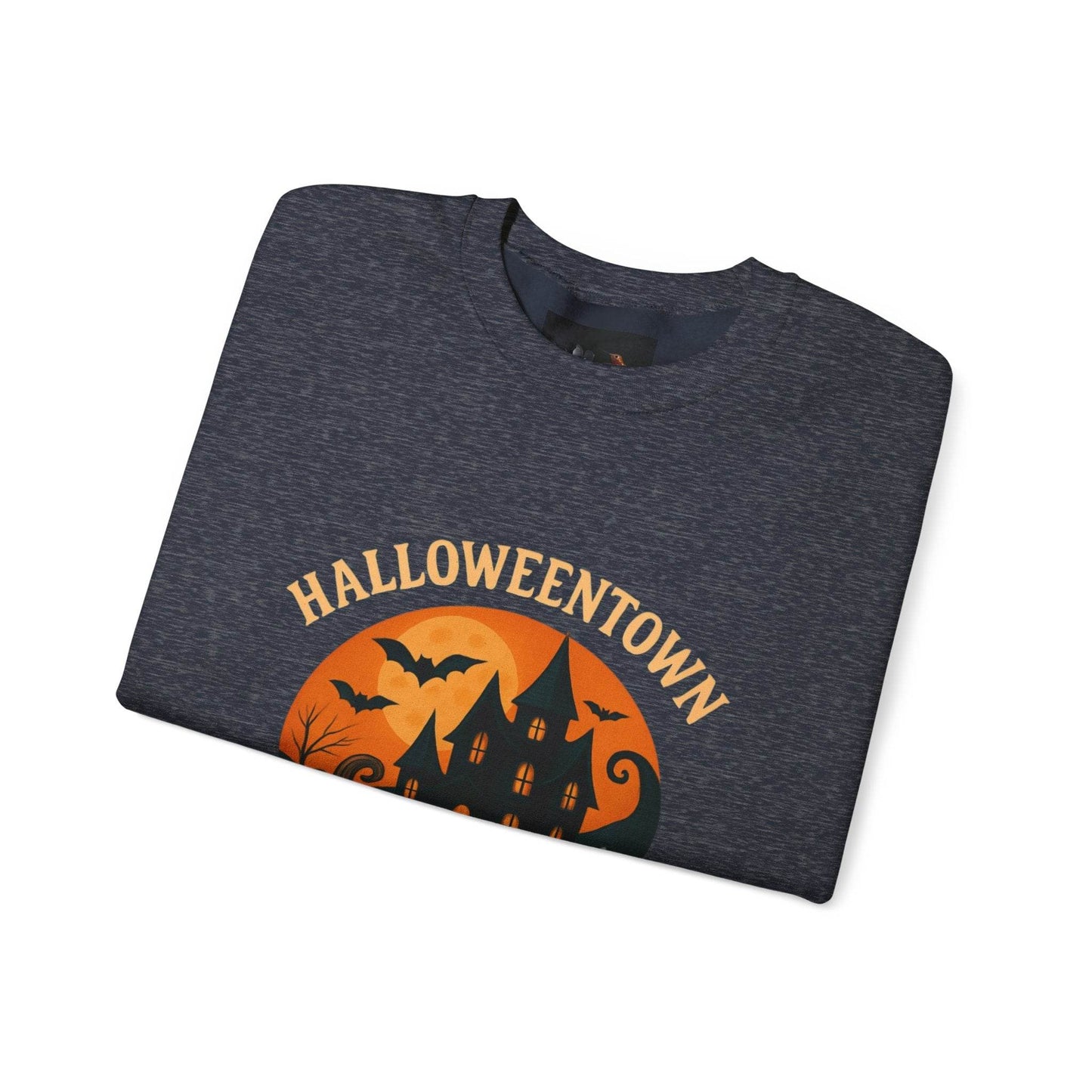 Halloween Town Crewneck Sweatshirt, Cozy Sweatshirt for Fall, Unisex Halloween Apparel, Spooky Season Gift, Halloween University Sweatshirt - IntuitiveEncBoutique