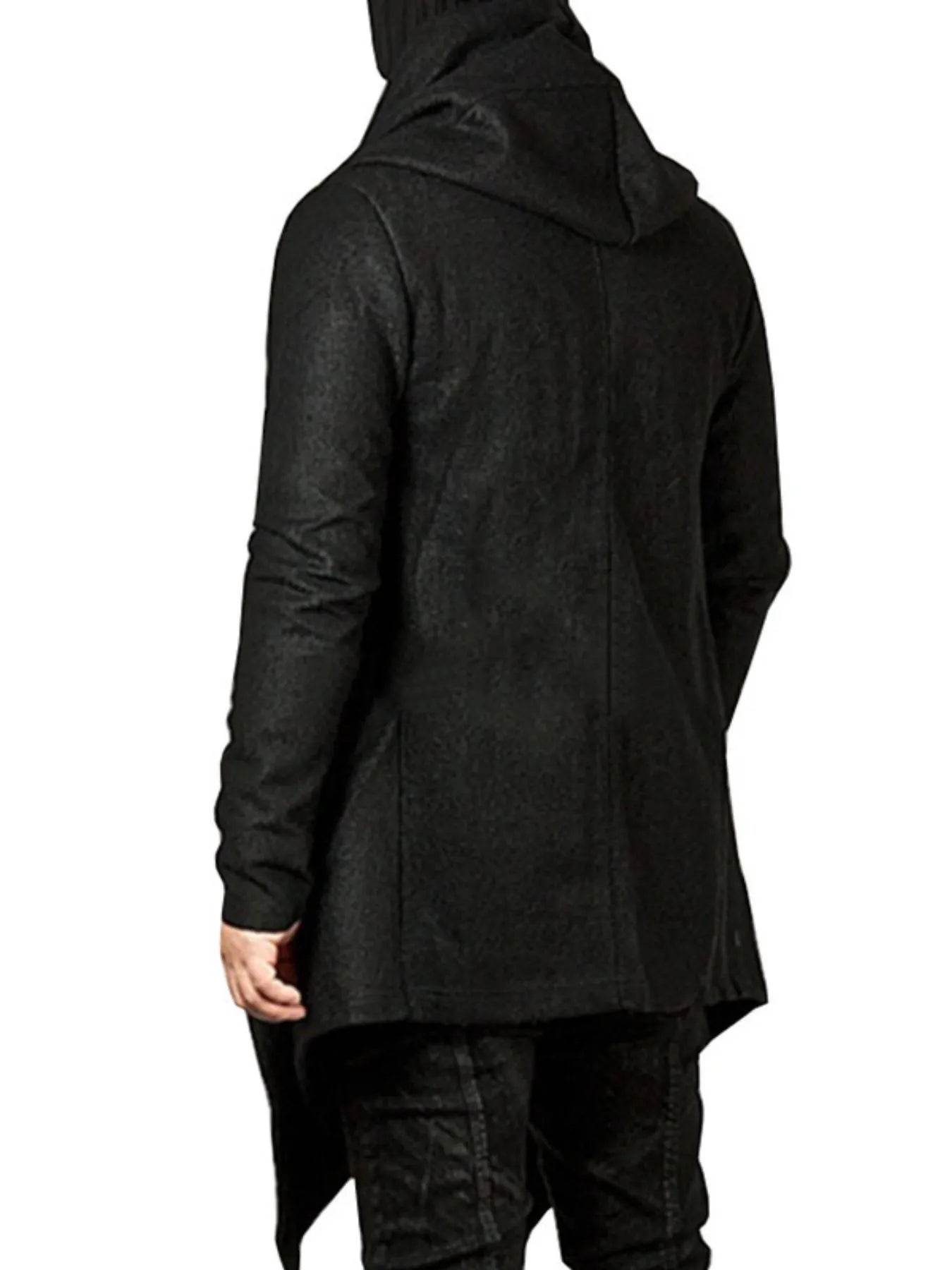 Men's Plus Size Long Sleeve Hooded Coat - IntuitiveEncBoutique