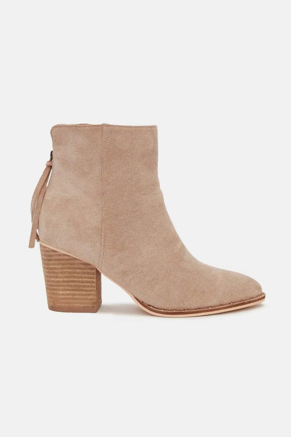 Beast Fashion Suede Point Toe Ankle Booties - IntuitiveEncBoutique