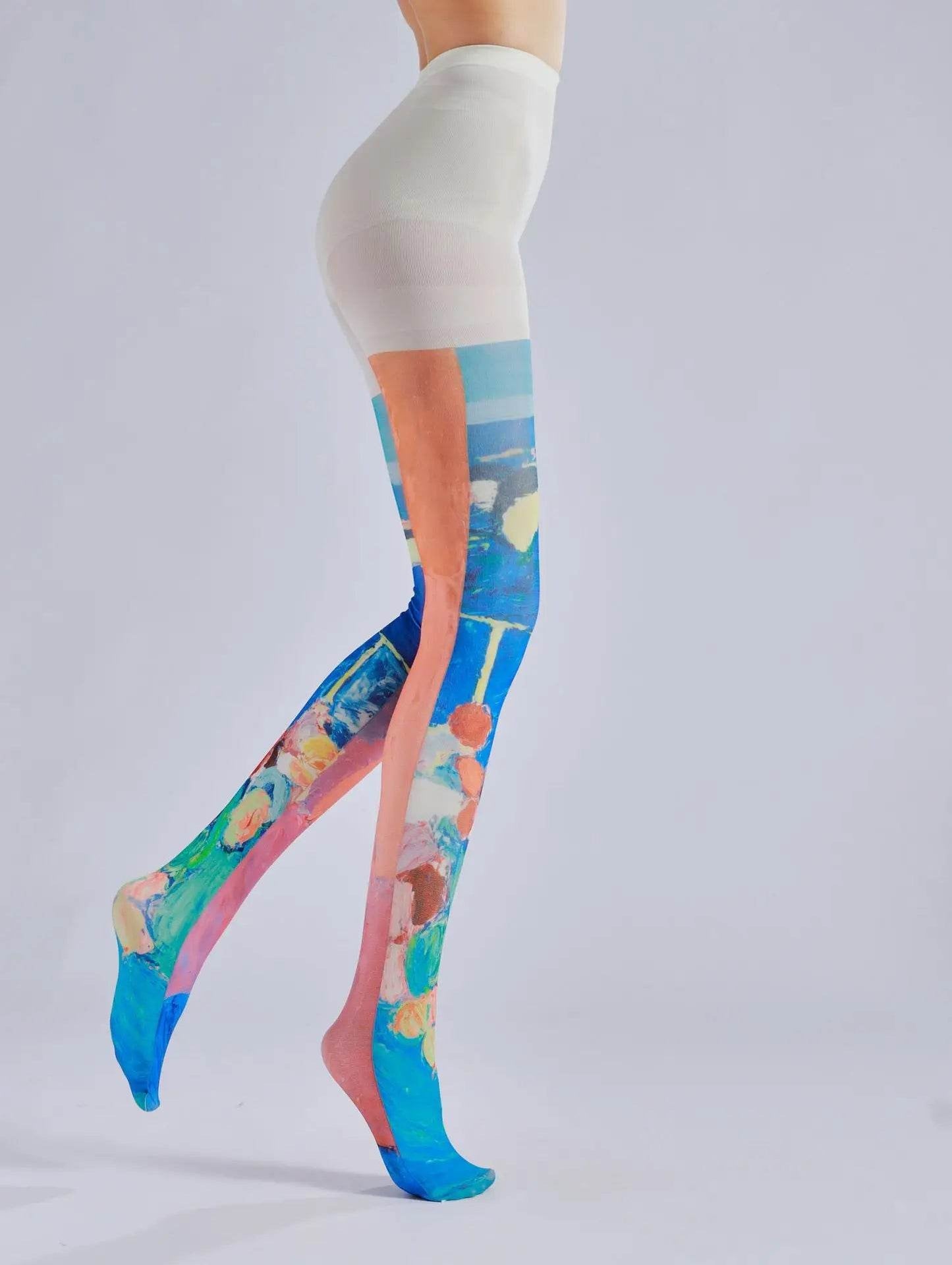 Small group patterned pantyhose with colorful silk stockings - IntuitiveEncBoutique