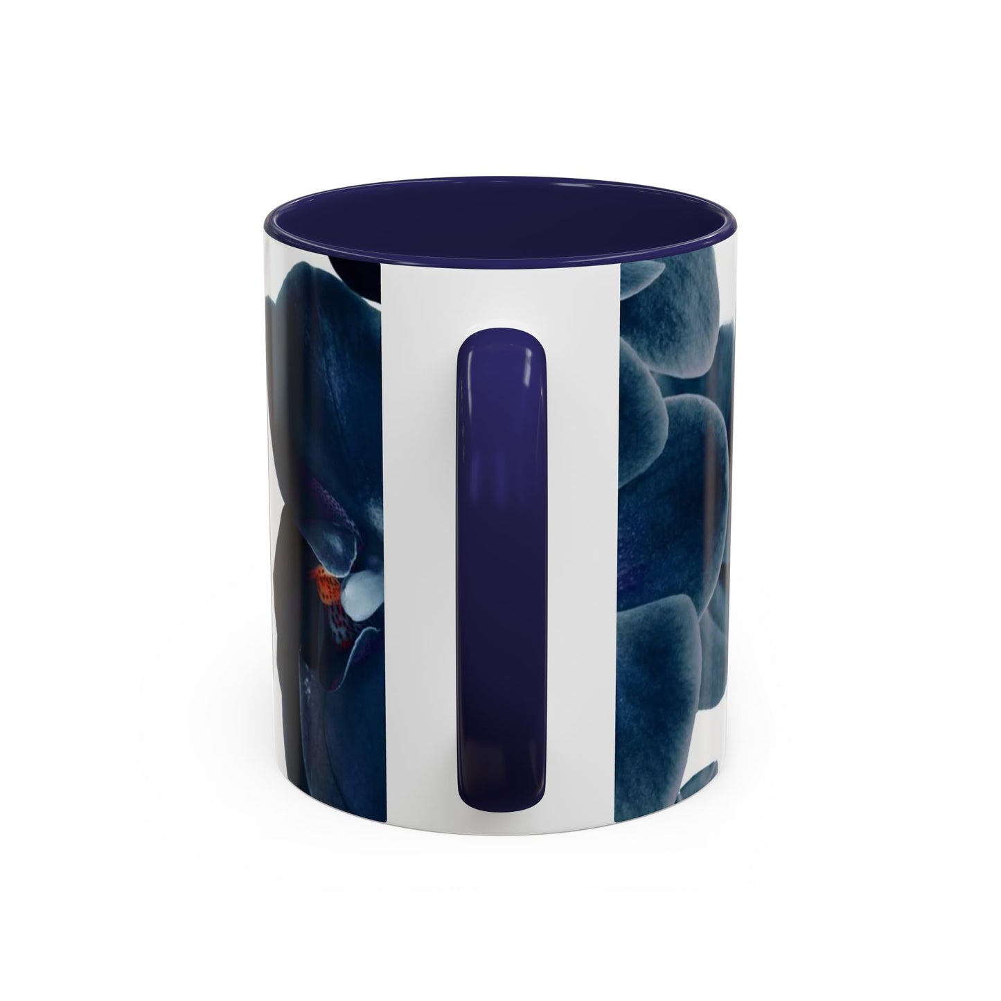 Elegant Orchid Accent Coffee Mug: Floral Drinkware for Home, Office, Gift, Mother's Day, Housewarming