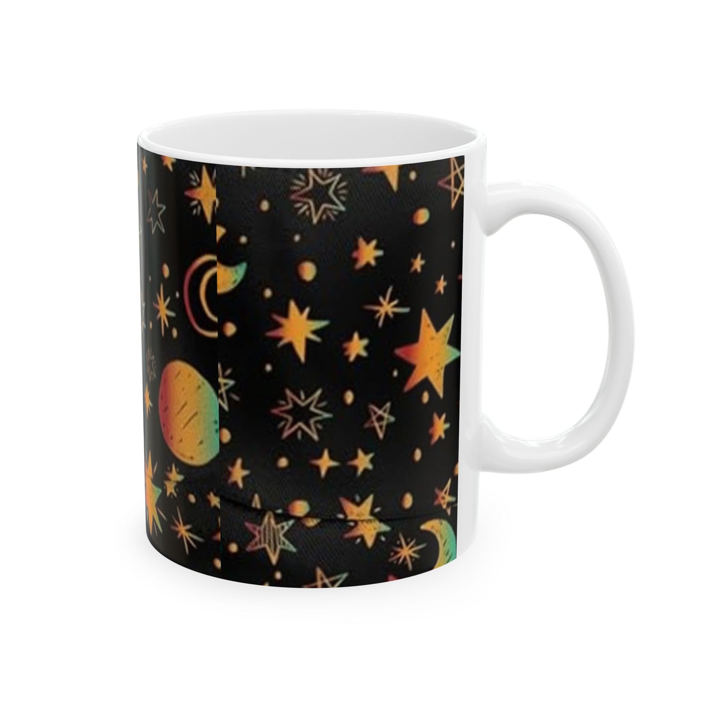 Celestial Ceramic Mug - Starry Night Design, Astrology Gift, Coffee Cup, Space Lover's Mug, Cosmic Decor